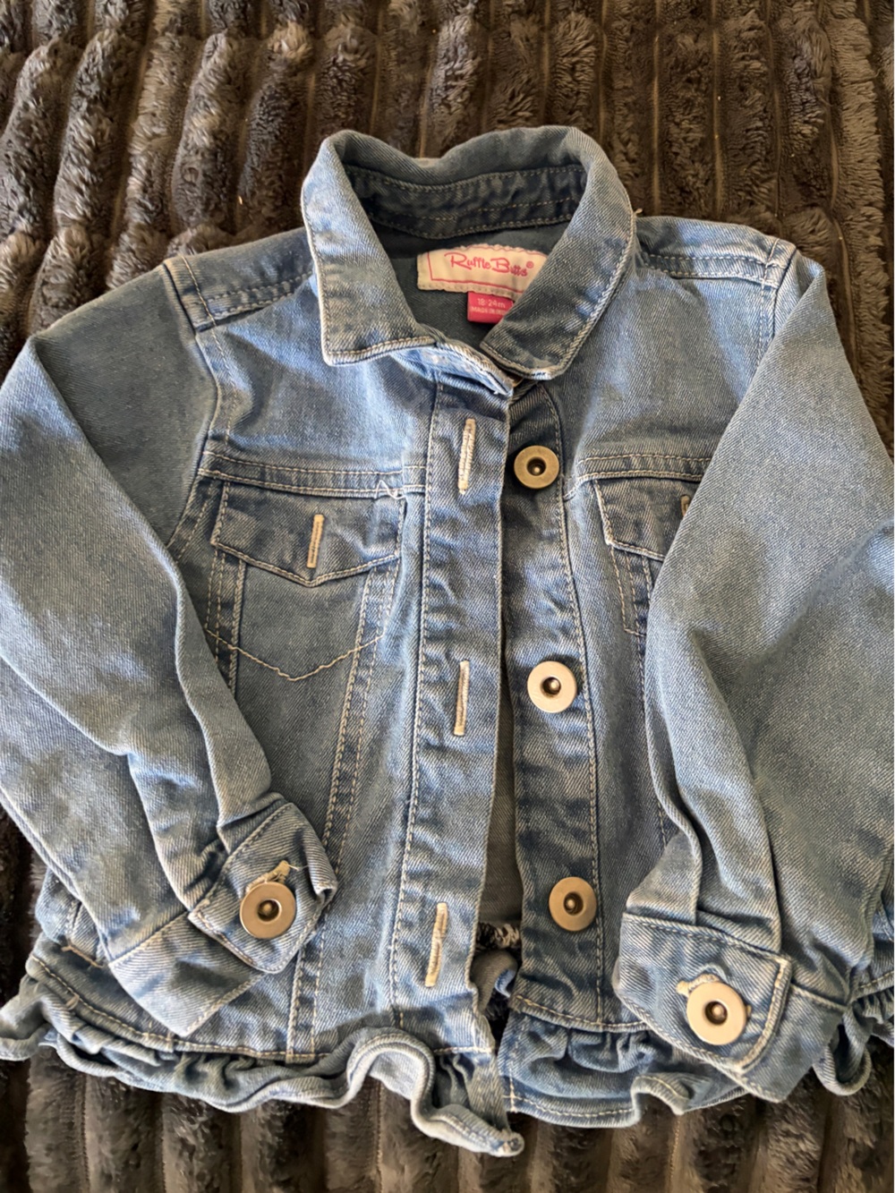 Ruffle Butts Light Blue Denim Toddler Jacket